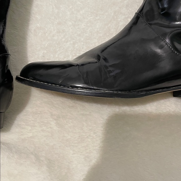 Alberta Ferrttetti Black Patent Leather Boots - Picture 12 of 16